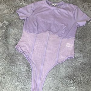 Lavender Corset Bodysuit XL